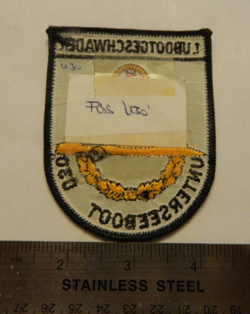 GERMAN NAVY 4" UBOAT/SUBMARINE PATCH FOR U-30