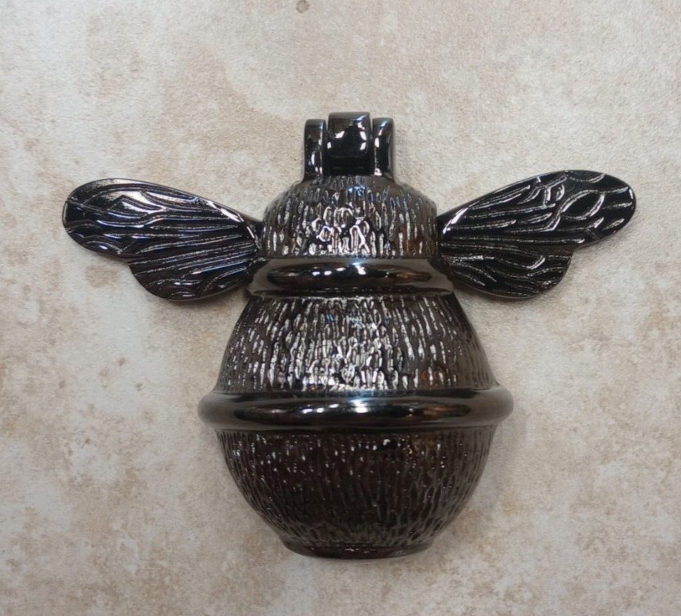 Decorative Solid Brass Bee Hardware Door Knocker Black Nickel