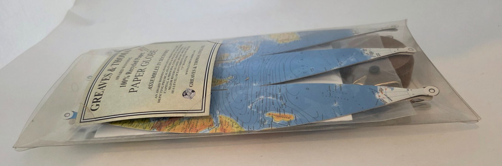 Greaves & Thomas England Paper World Globe 7.5" Diameter Globe Makers