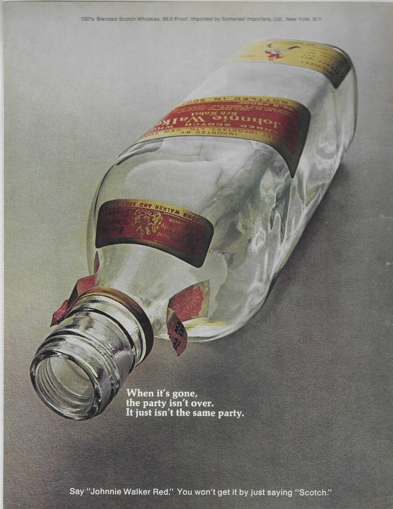 JOHNNIE WALKER RED ORIGINAL PRINT AD