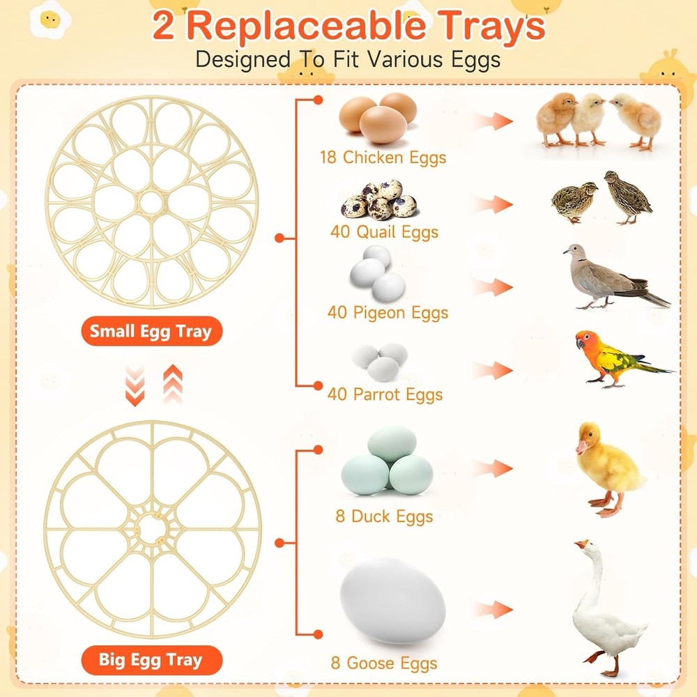 18 Egg Capacity Automatic Incubator with Humidity Control for Optimal Hatching