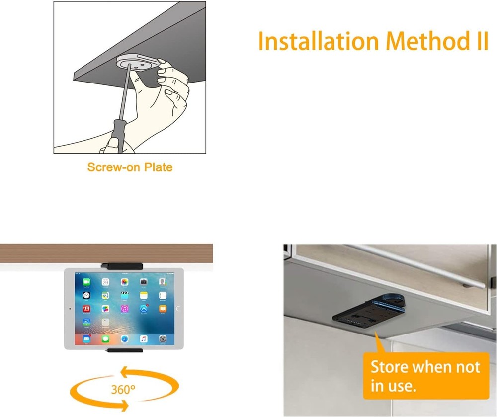 Kitchen Cabinet Mount Holder for Tablets Phones
