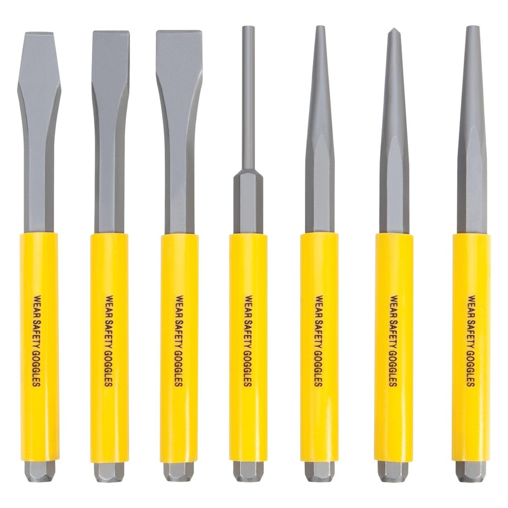Performance Tool W7510 7pc Punch and Chisel & Set (7pc), Black