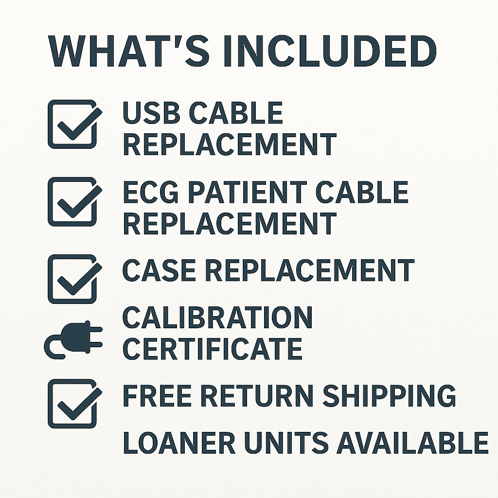 Midmark IQecg Repair Service Case and USB Cable Replacement Upgrade