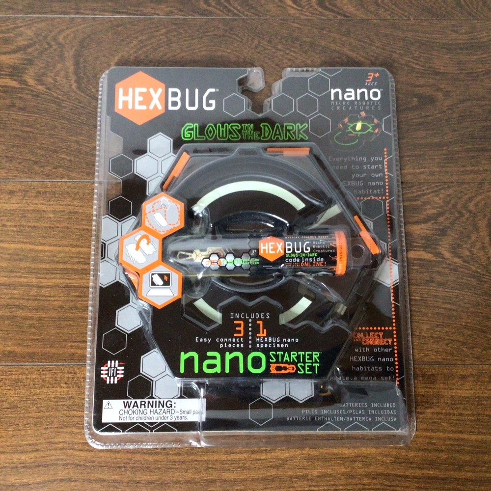Hexbug Nano Starter Set Glows in the Dark - NEW - Micro Robotics Creatures