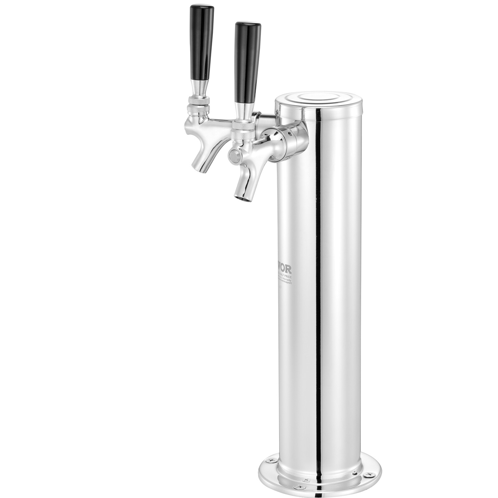 VEVOR Kegerator Tower Kit Double Taps Beer Conversion Kit & Self-Closing Spring