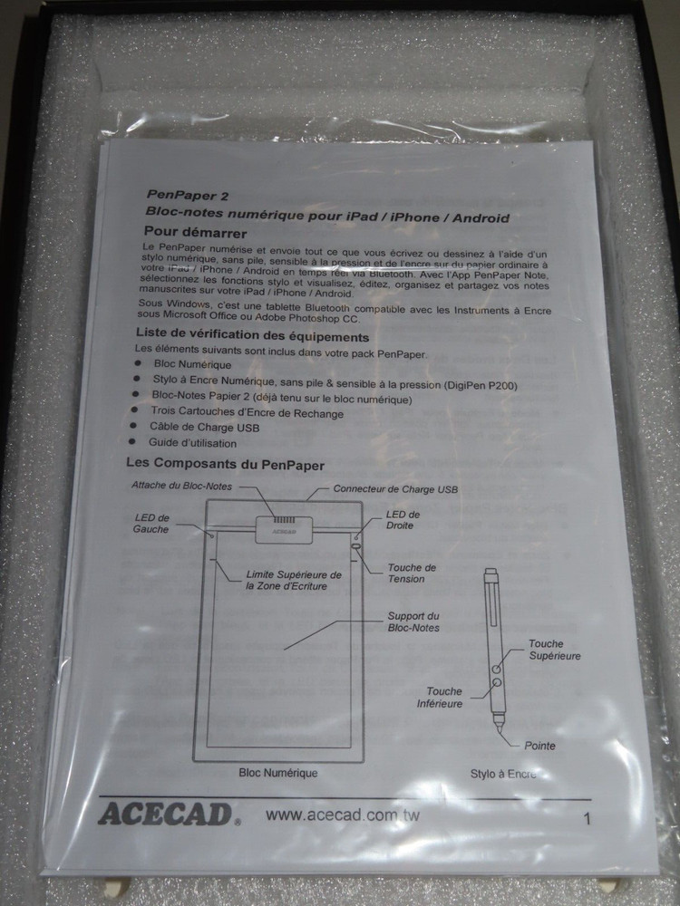 ACECAD PenPaper 2 - Bluetooth Digital Notepad