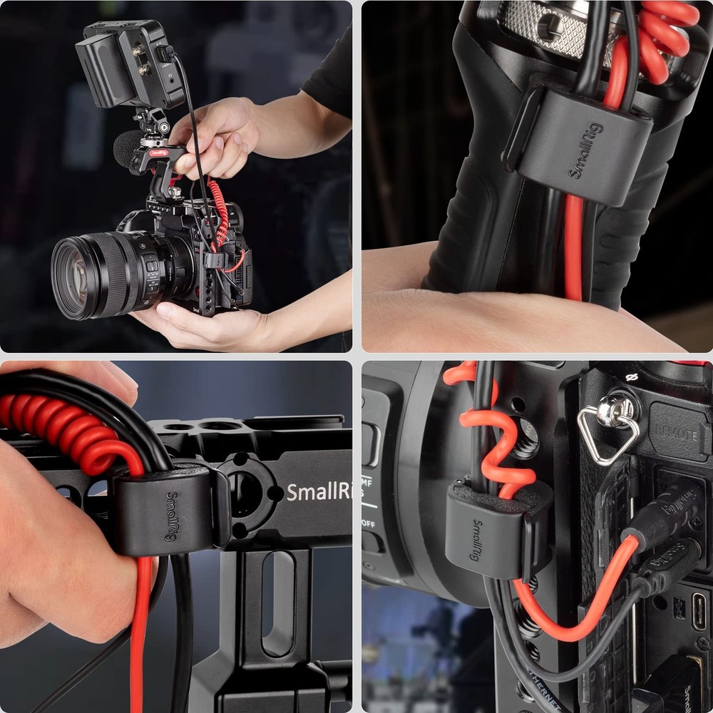 SmallRig Camera Clamp (4 pcs) for HDMI/SDI/Microphone Cable, DSLR Black