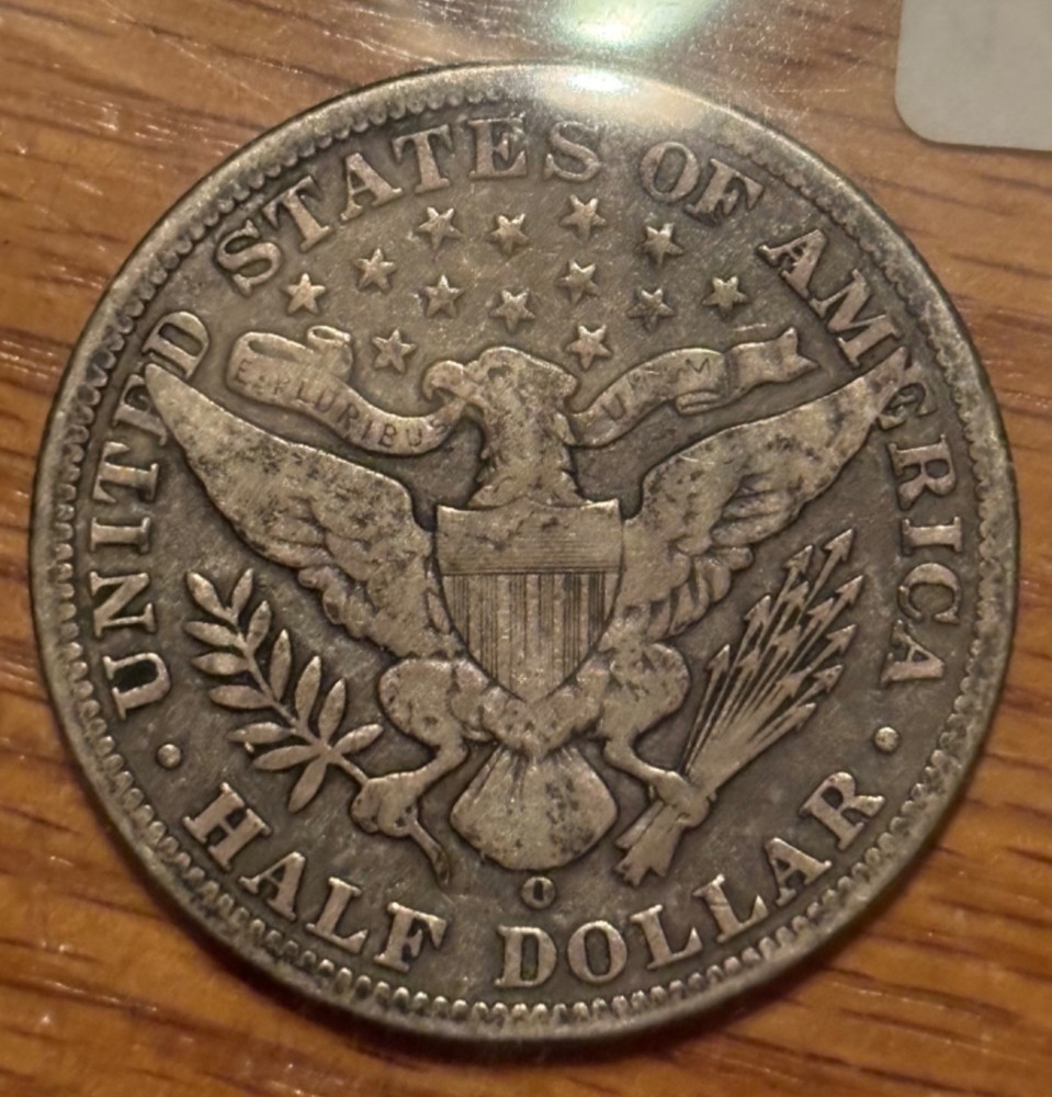 1896-o Barber Half Dollar , better date , Strong VG /Fine