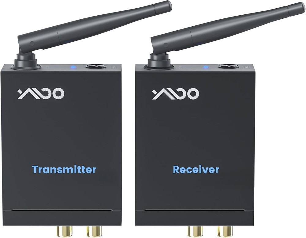 YMOO 2.4Ghz Wireless Audio Transmitter Receiver,192kHz/24bit HiFi Audio,20ms ...