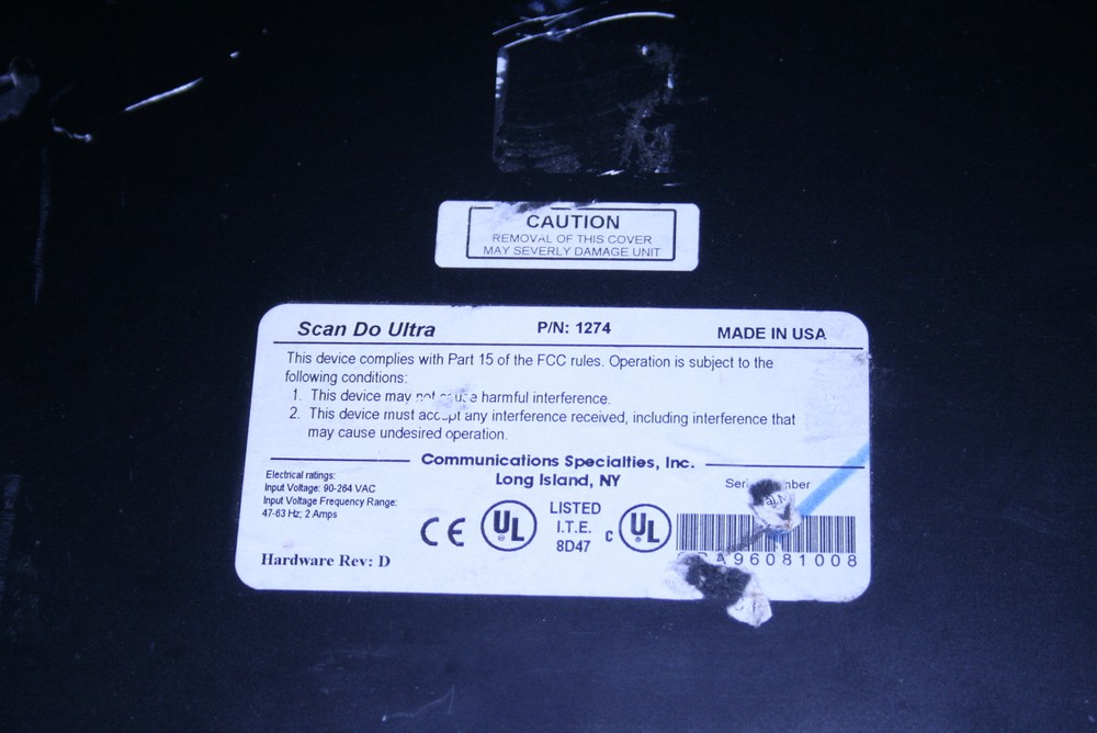 COMMUNICATION SPECIALTIES SCAN DO ULTRA VIDEO PROCESSING CONTROLLER,CL