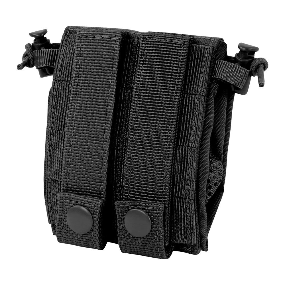 Modular MOLLE Hook Loop Magazine Micro Dump Bungee Retention Pouch BLACK