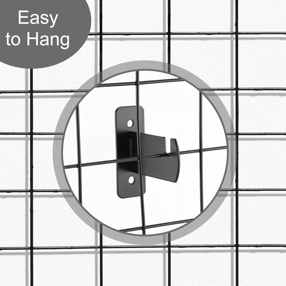 24 Pcs Gridwall Mount Brackets Metal Grid Wall Panel Brackets Display Hooks Spac