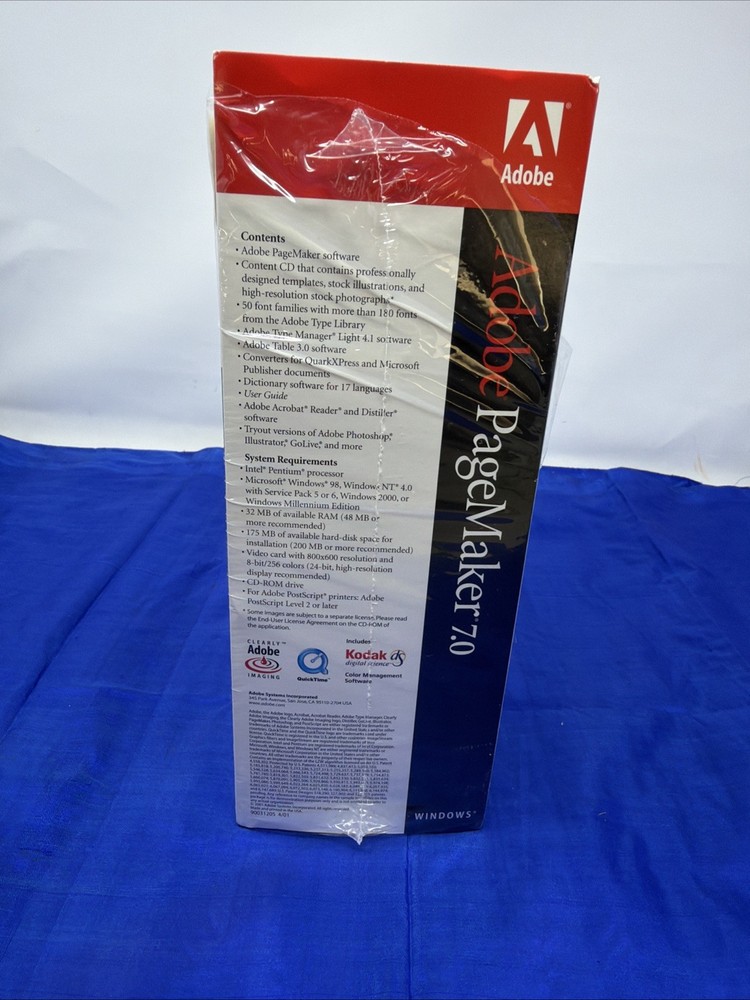 Adobe PageMaker 7.0 for Windows/Macintosh 2 Disc Set with Key Code