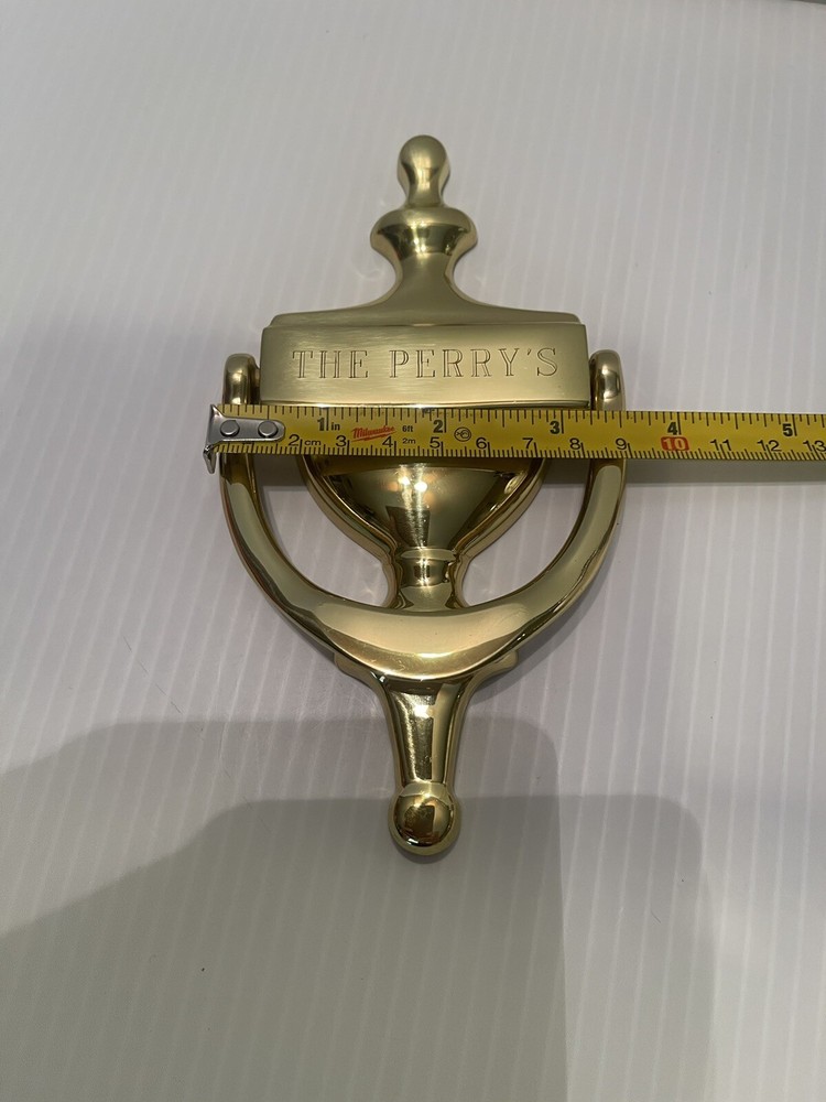 Solid Brass Door Knocker Personalized "The Perry’s " Things Remembers