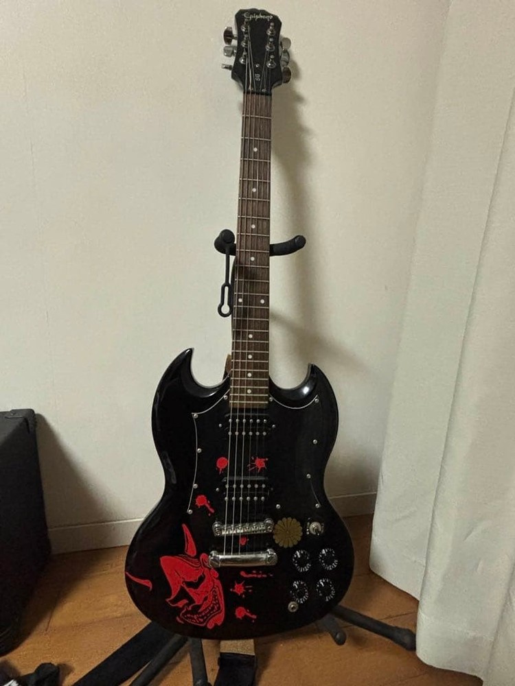 Epiphone Electric Guitar Black Devil Design