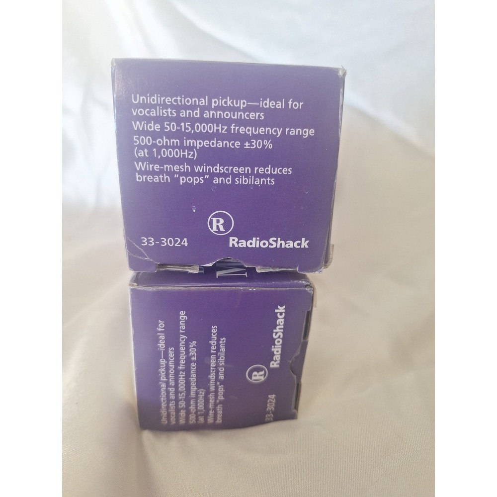 RadioShack Dynamic Microphone 33-3024 Unidirectional Mint in Box