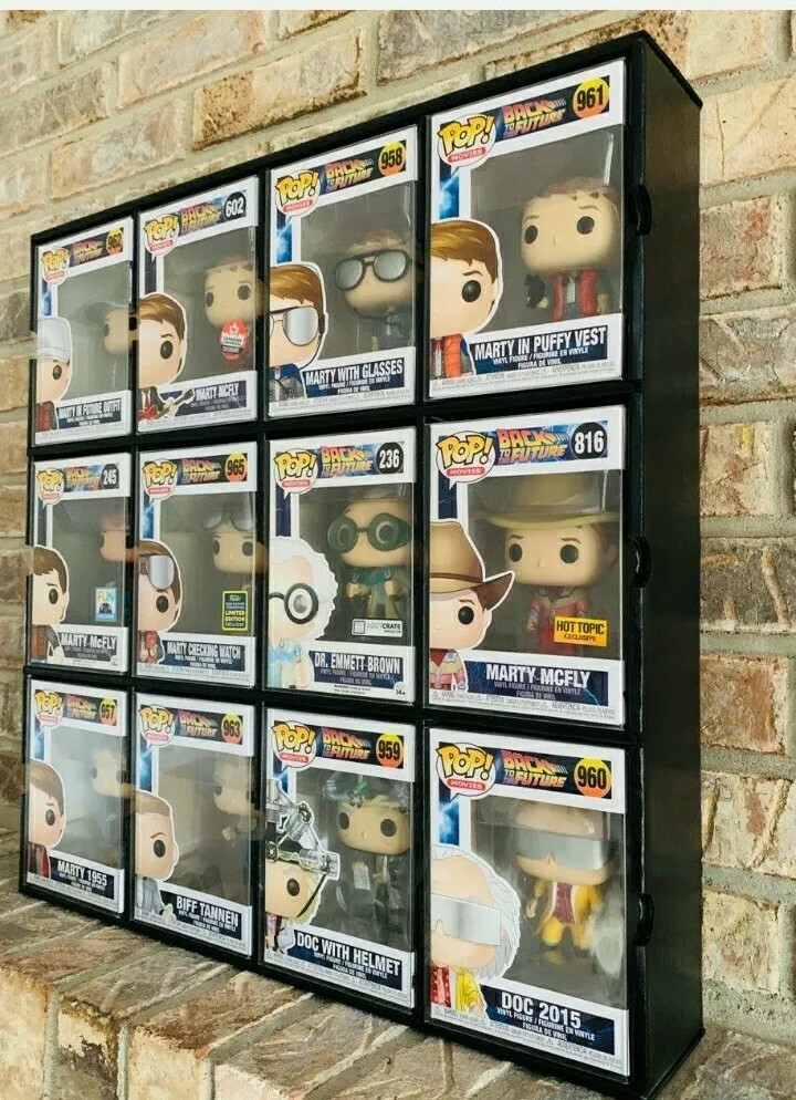 Funko Pop Display shelf Kubbie for Pops IN SOFT PROTECTORS! (BLACK)