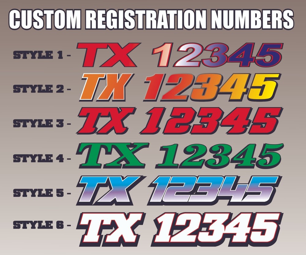 PWC registration numbers / custom