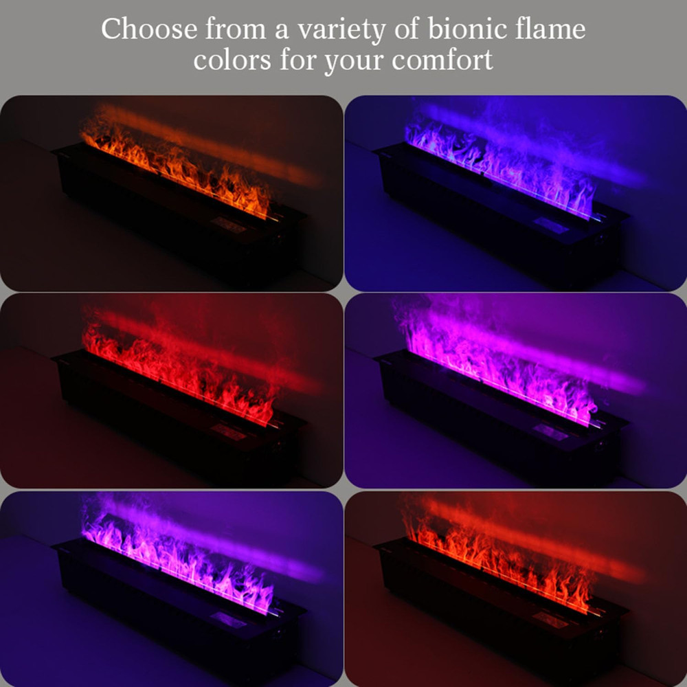 36" 3D Electric Fireplace with Remote & Color-Changing Flames