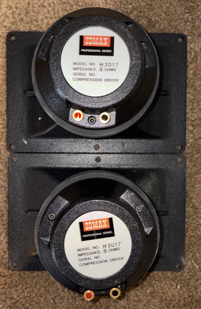 PAIR of JBL H 2017 8-Ohm Compression Driver Open Box