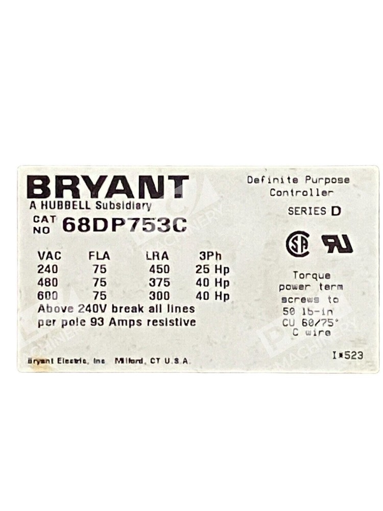Bryant 68DP753C Definite Purpose Controller