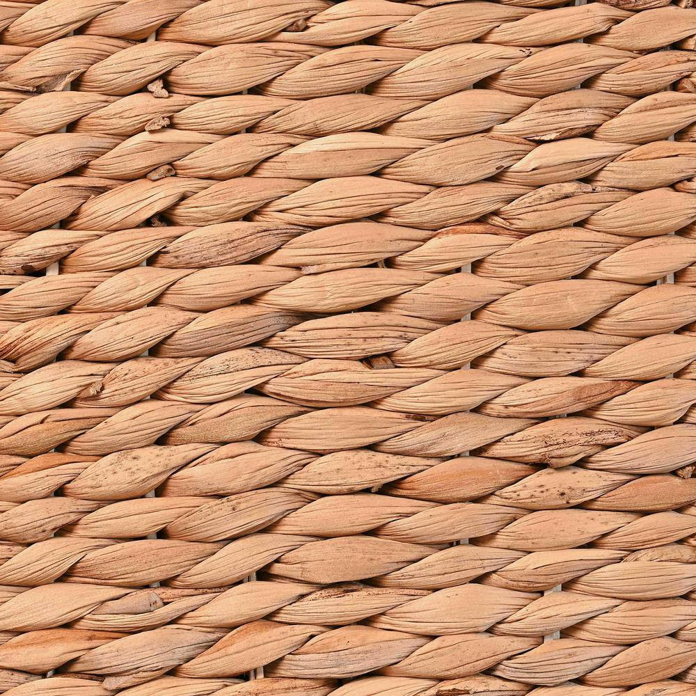 Brooks Classic Farmhouse Metal/Hyacinth Rectangular Storage Decorative Baskets w