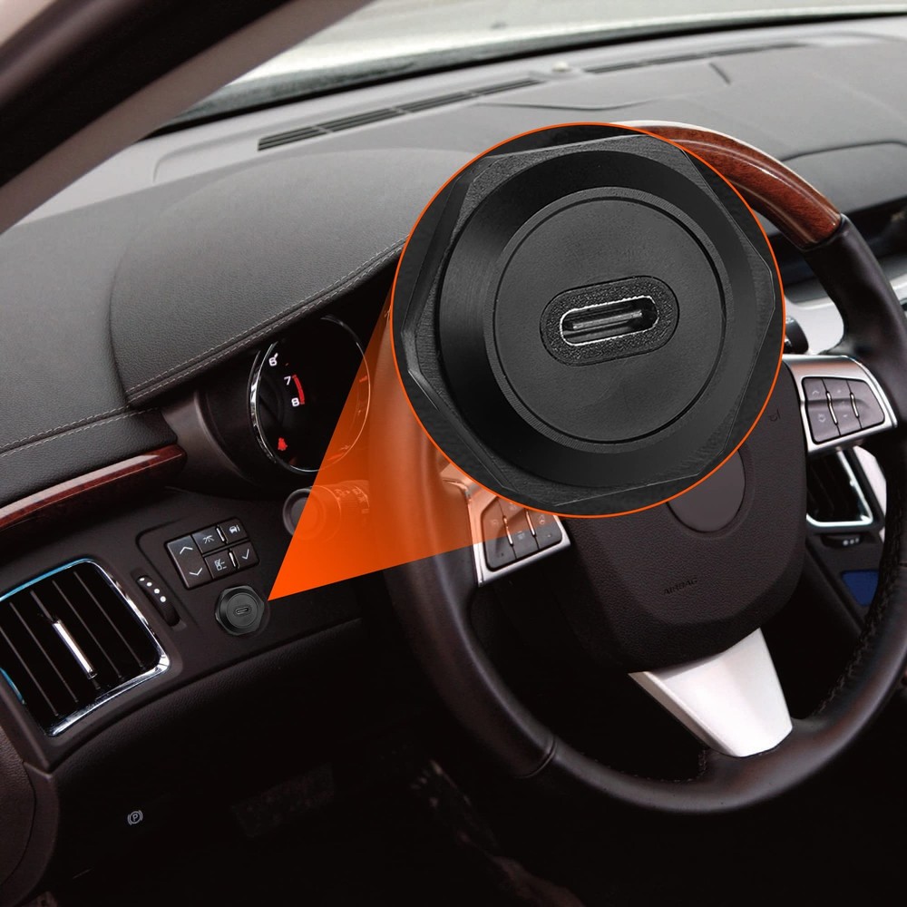 USB C Panel Threaded Fixed Mount Coupler Converter Adapter USB 3.1 Type C Fem...