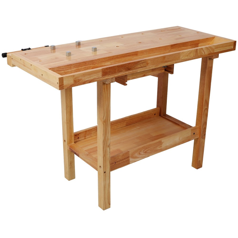 Heavy Duty 48" Wood Workbench with Adjustable Handle 330Lbs Capacity