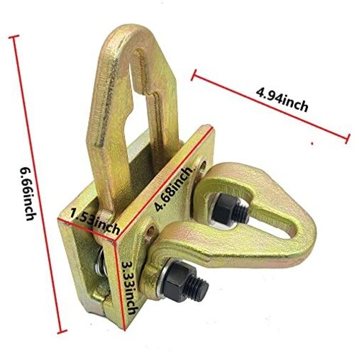 Self Tightening Clamp Puller, 5 Ton Right-Angle Two-Way Auto Body Pull Clamp,