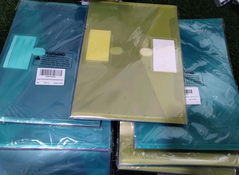 70 PCS Plastic File Folders Envelopes for Documents, School Office Reusable
