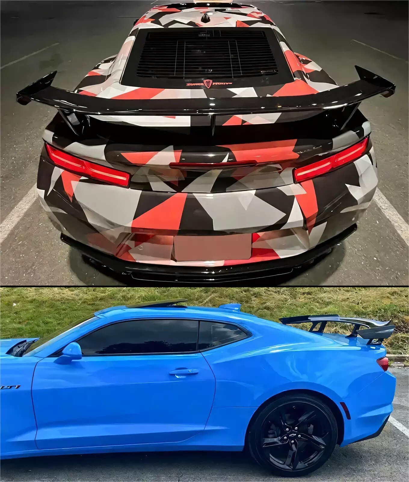 Trunk Spoiler Wing Gloss Black For Chevy Camaro ZL1 1LE Style LT RS SS 2016-2024