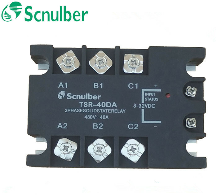 Scnulber three-phase solid state relay TSR-40DA 480VAC 40A DC control AC