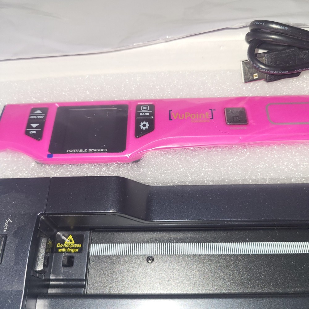 Vupoint Magic Wand Portable Handheld Scanner + Auto-Feed Dock New Open Box