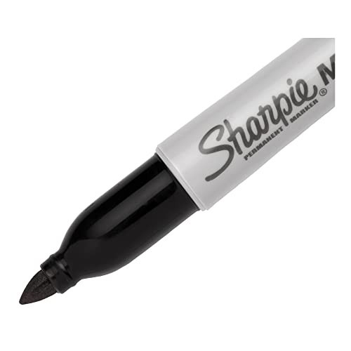 Mini Permanent Markers Fine Point Black 72 Count - Pocket Size with Keychain Cli
