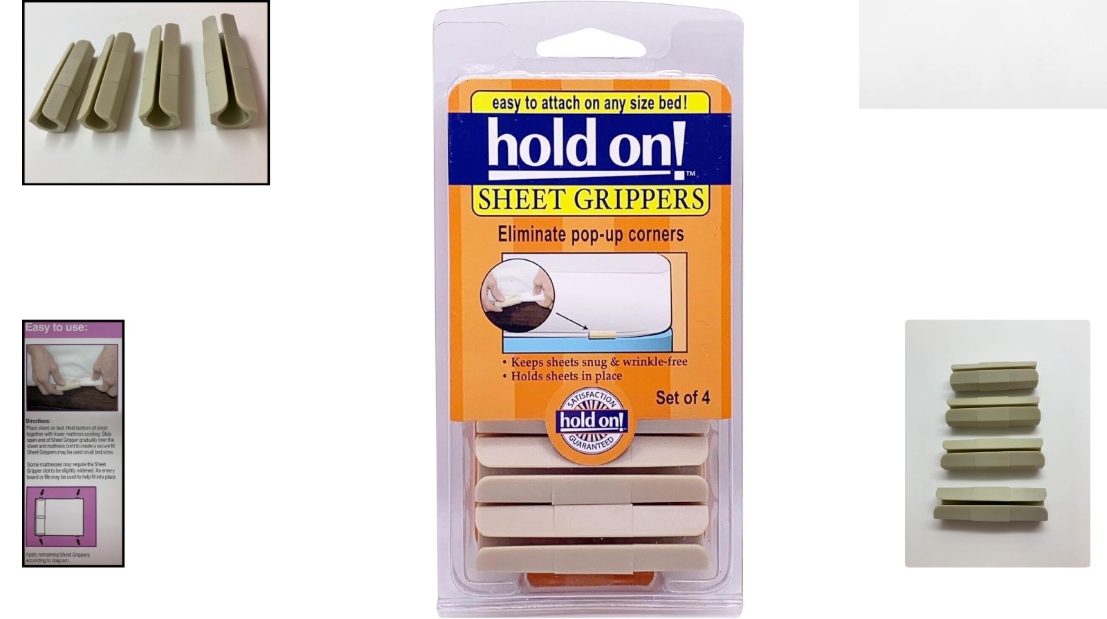 Versatile Sheet Holders – 4 Count Grippers for Any Mattress Size, Easy Set-Up