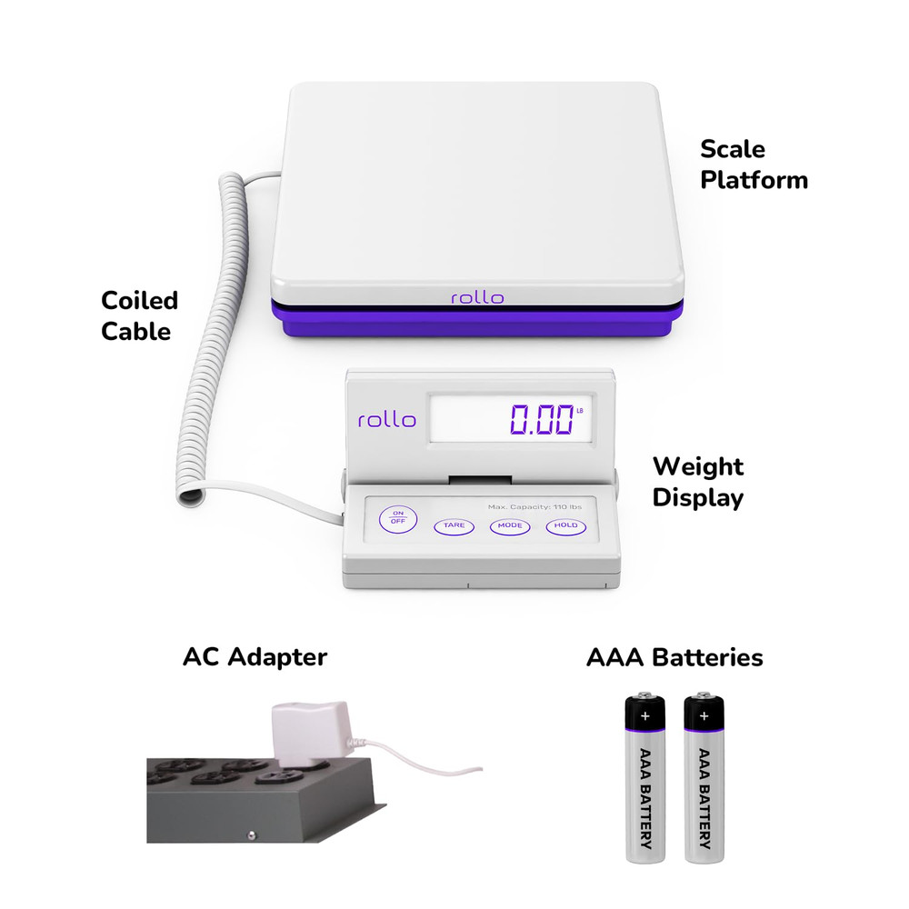 Shipping Scale for Packages - Digital Shipping Postal Scale (110 Lb Max) - Hold