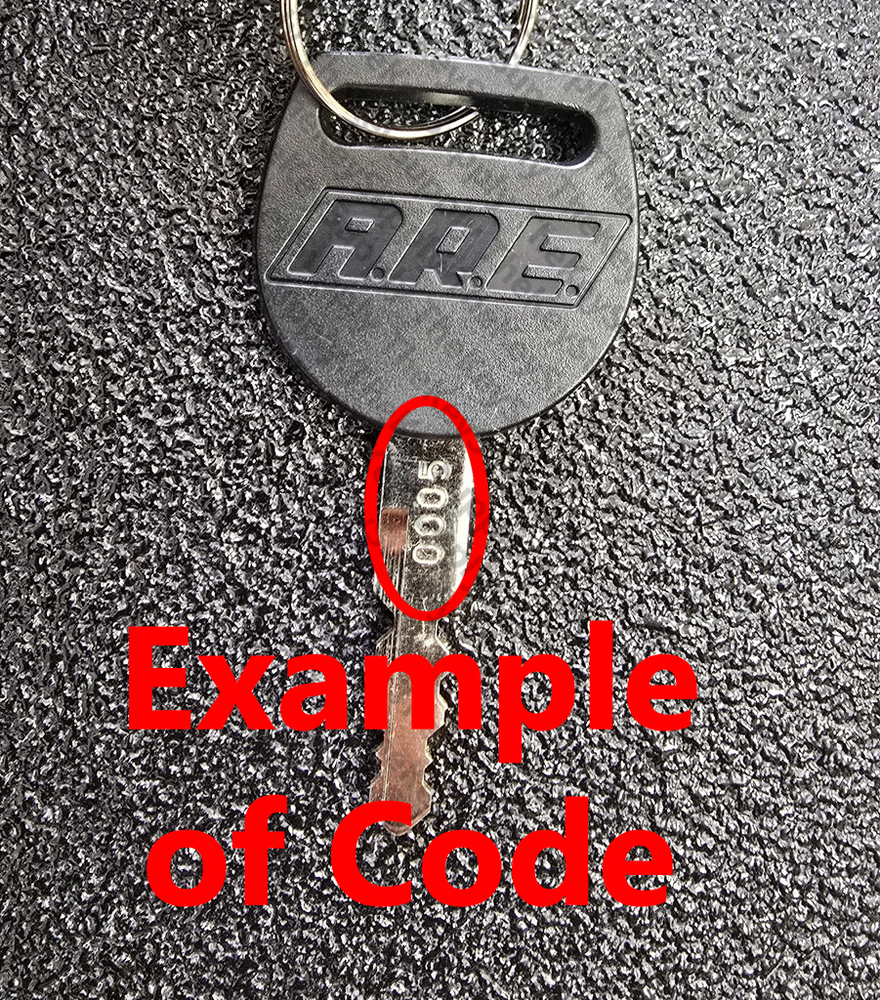 ARE Truck Cap Key Cut to Your Code 0001 - 0020