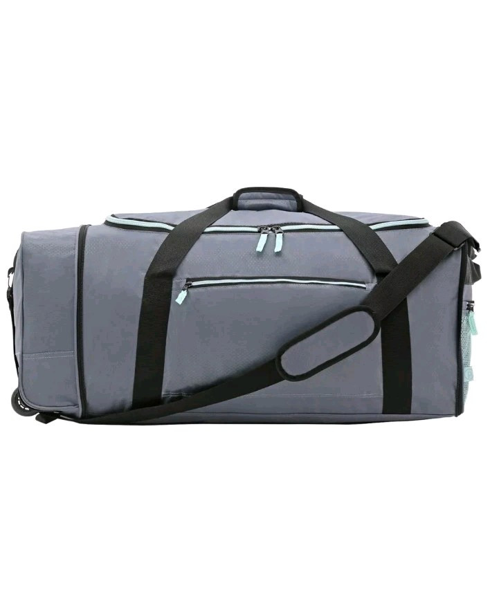 Protégé 32" Compactible Rolling Travel Duffel - Gray，new