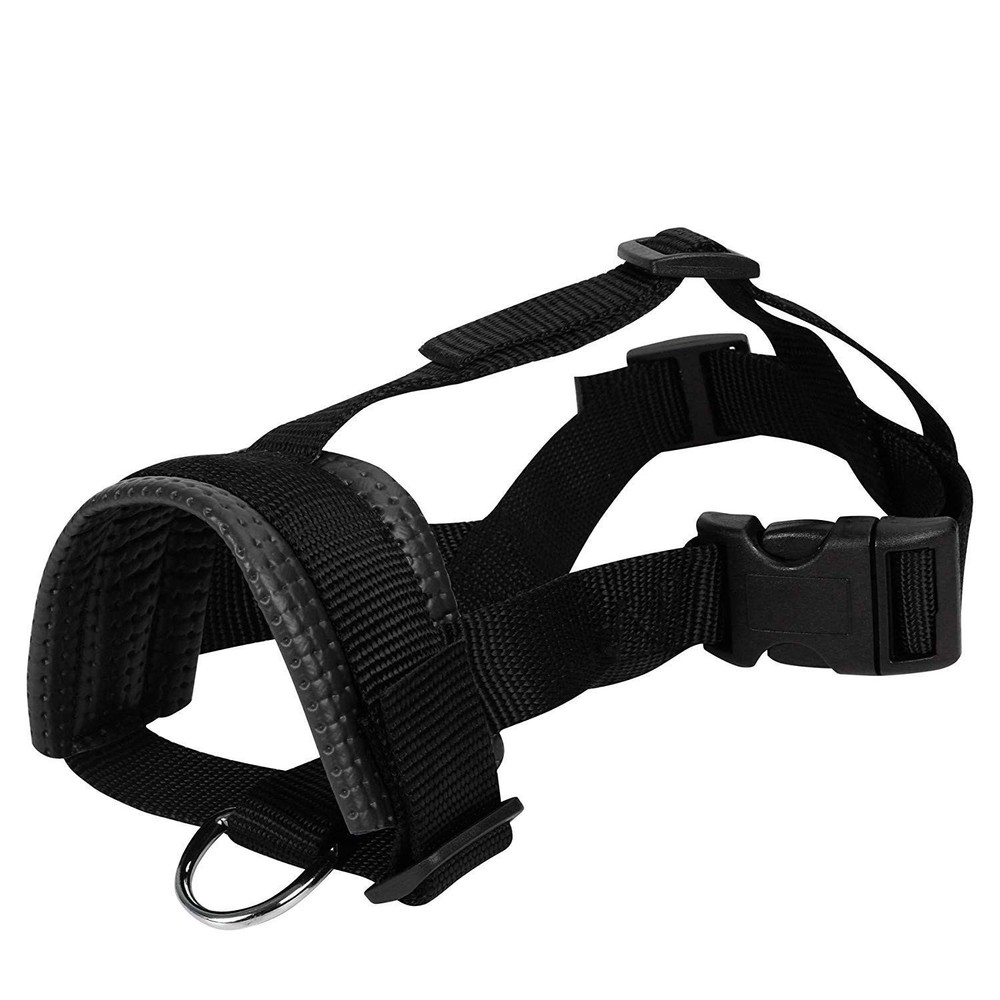 Head Strap Dog Muzzle Prevent from Taking Off by Paws for Small,Medium and La...