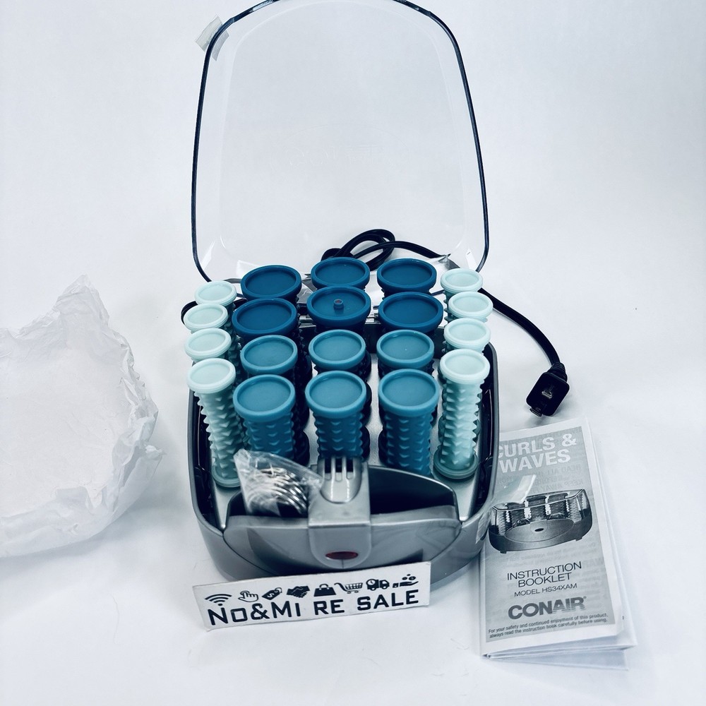 Conair Compact Multi-Size Hot Rollers, Blue