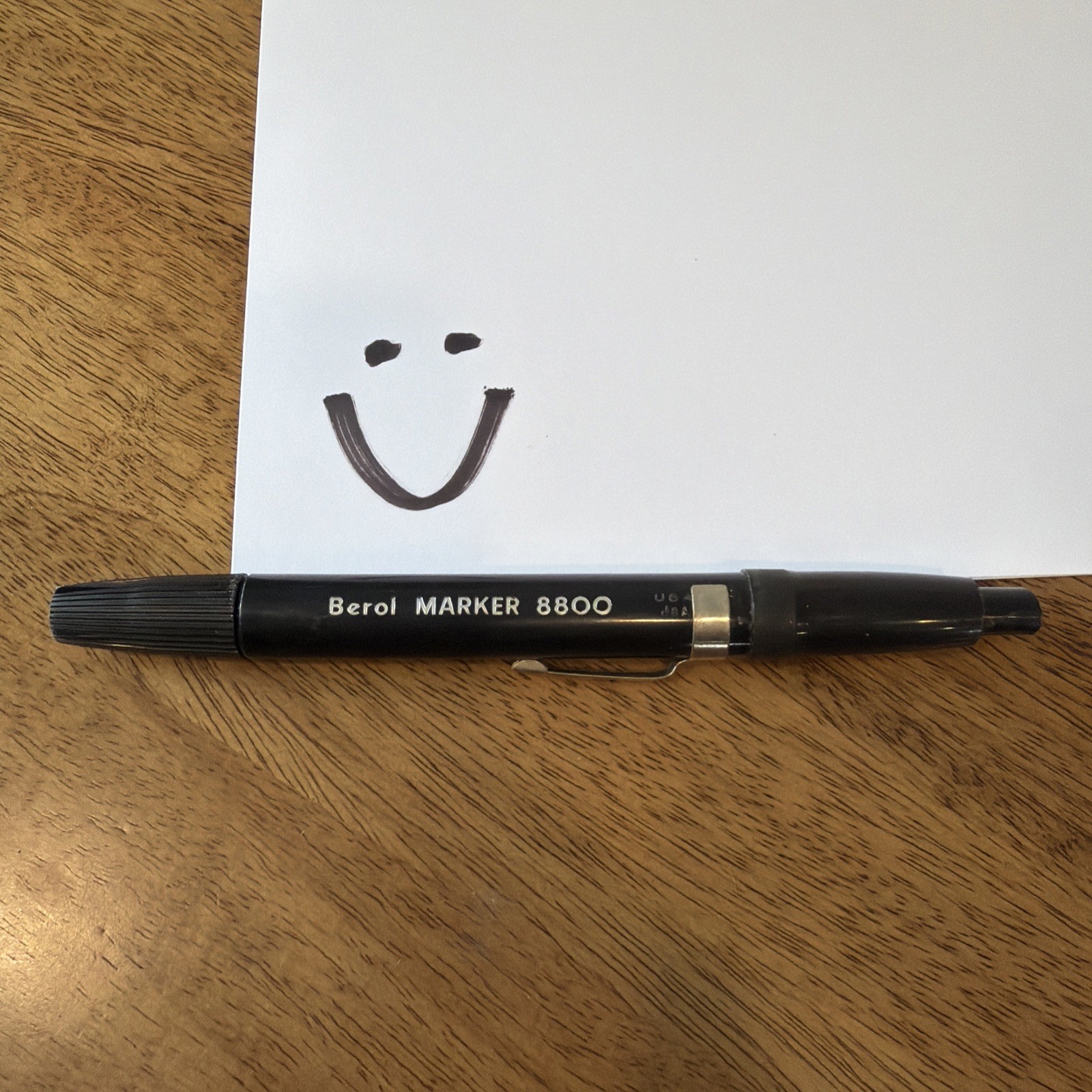 Vintage Berol Marker Black 8800 USA Made Clip On Tested Works Movie Prop