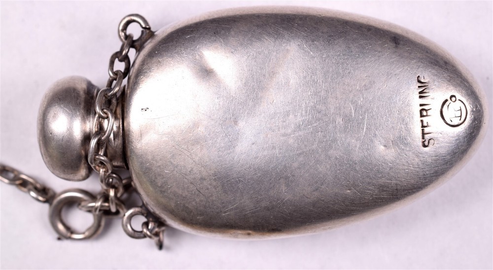 Sterling Chatelaine Perfume, Pencil, Notepad, and Coin Vial