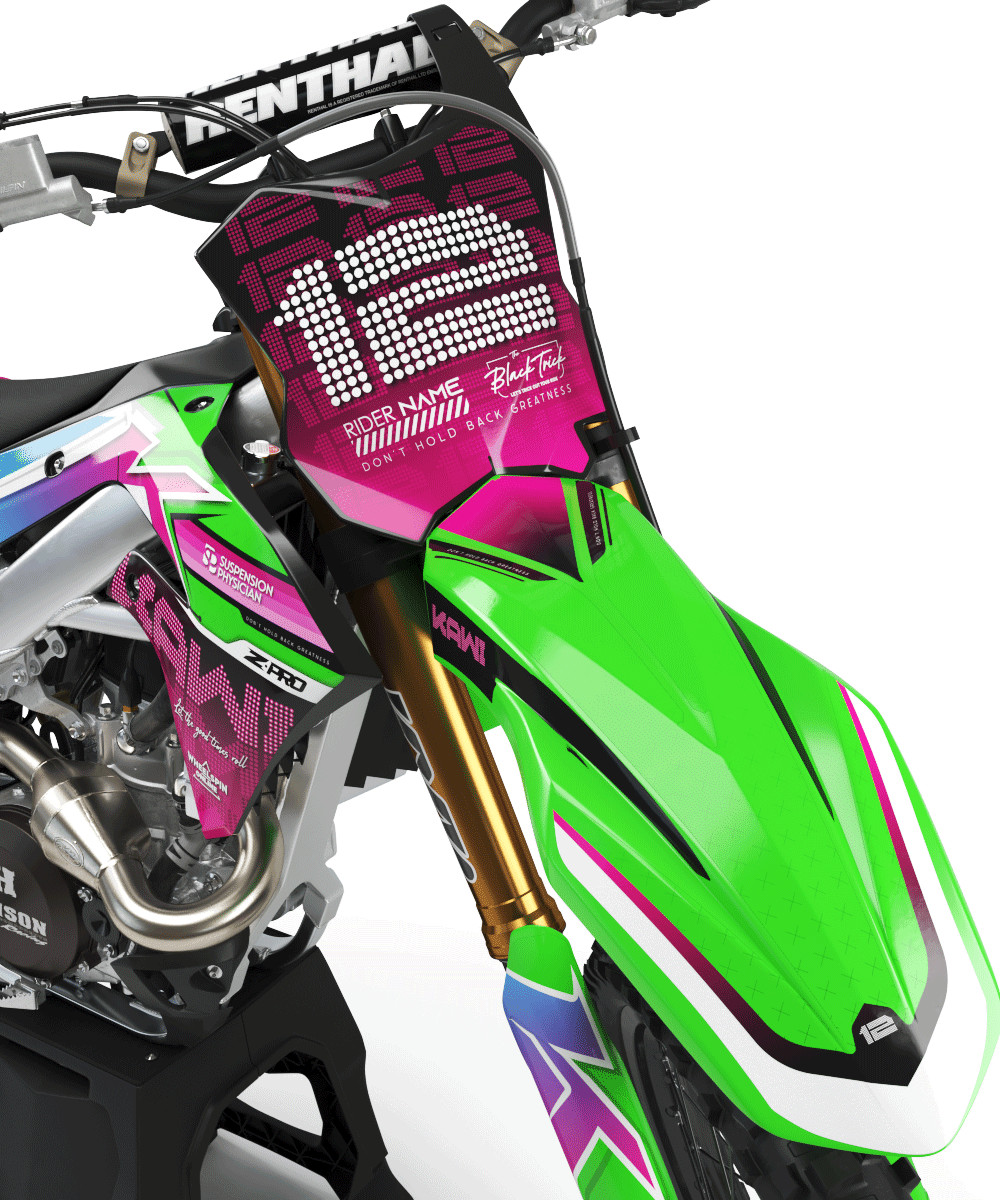 Fits Kawasaki KX450F (2019 20 21 22 2023) KX250F (2021 22 23 2024) graphic kits