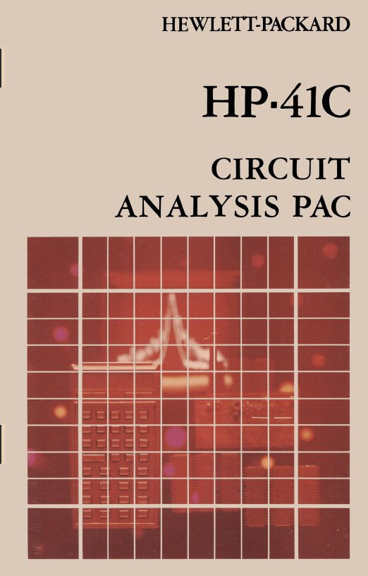Circuit analysis pac manual for Hewlett Packard HP 41CV calculator module