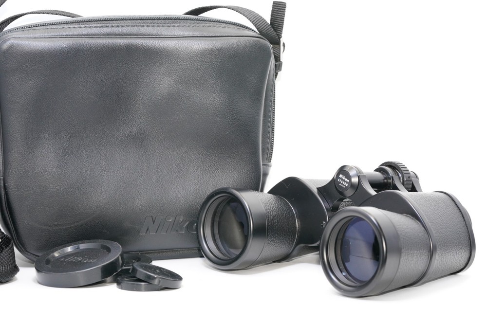 [MINT] Nikon Binoculars 12x40 5.5° WF w/ Case Caps Strap From JAPAN