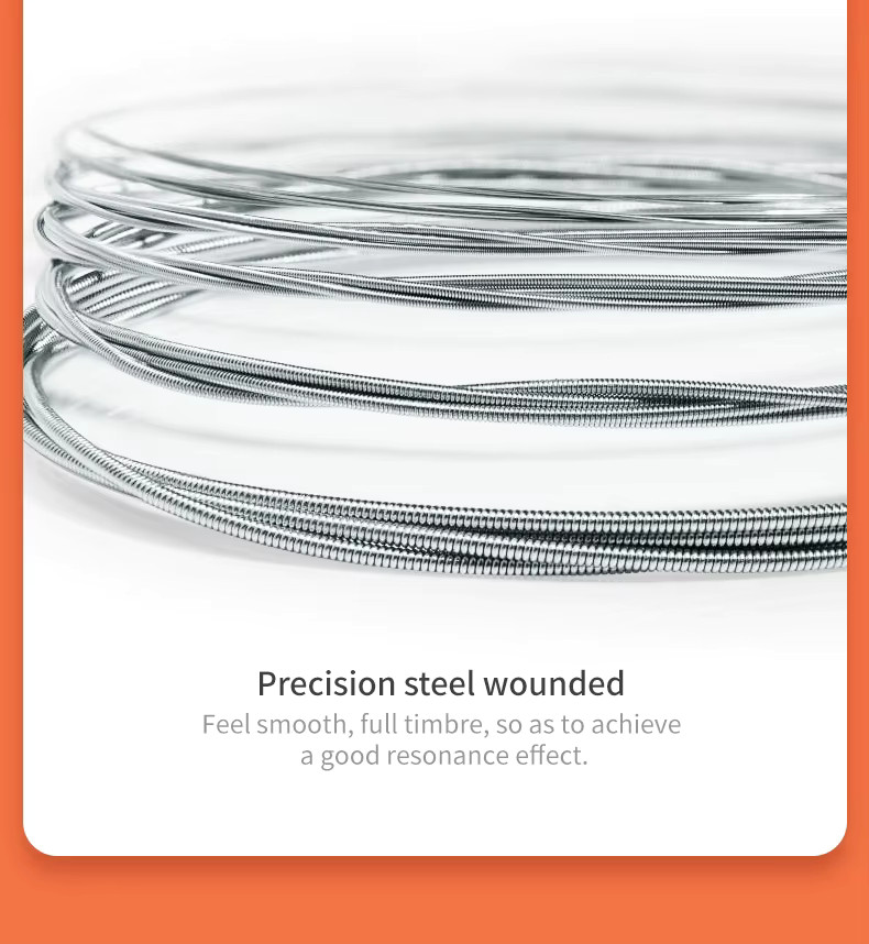 6 Strings Banjo Strings Nickel Alloy Wound Hexagonal Steel Core Rust Resistant S