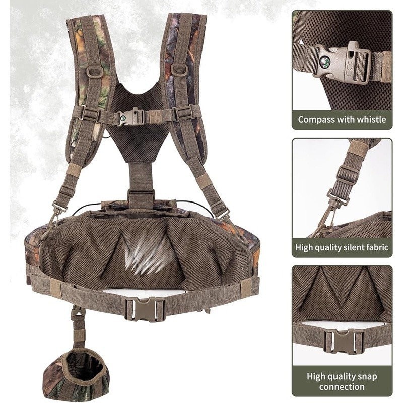 Durable Camo Hunting Backpack Stealth Multi Functional Storage Bag W/ Zippers US