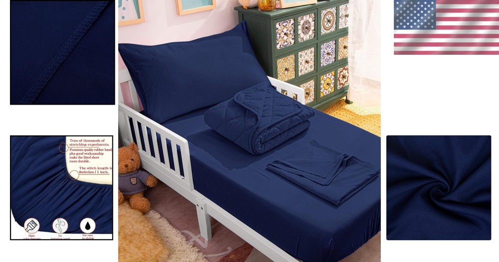 Breathable Crib Bedding Set, Quilted Comforter