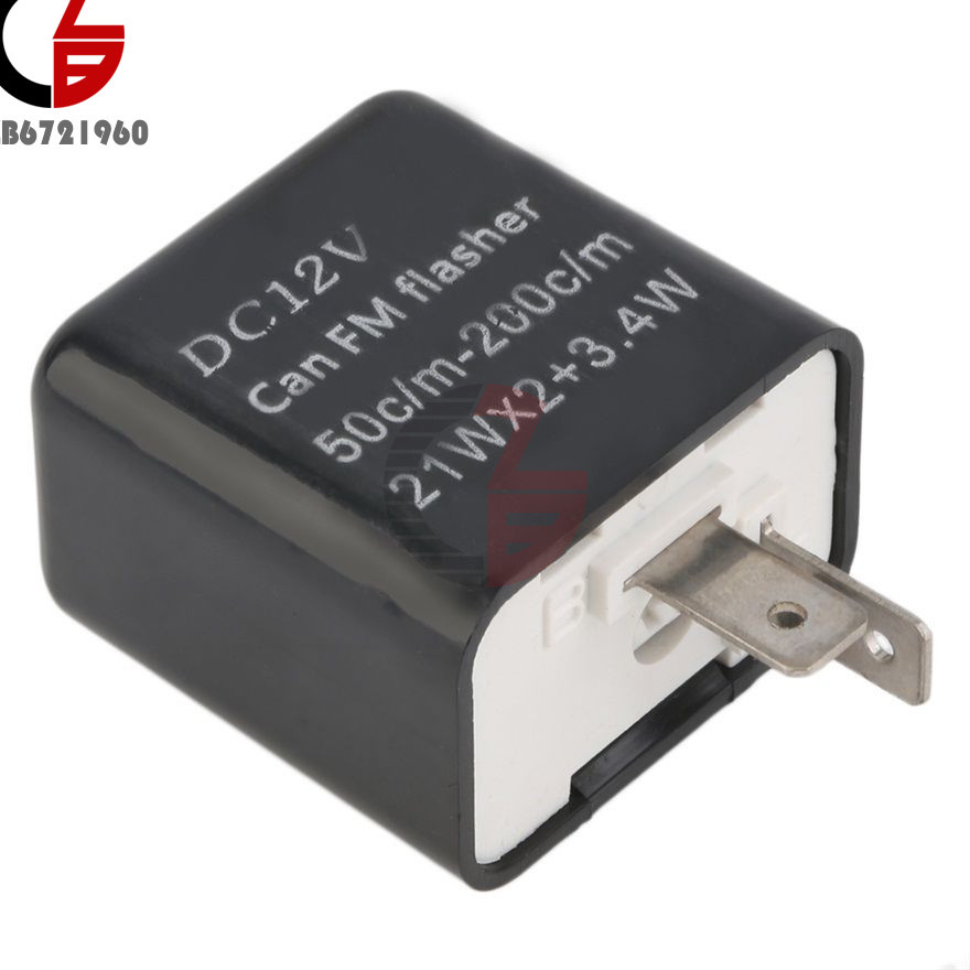 12V 2 Pin Motorcycle Blinker Adjustable Flasher LED Relay Turn Signal Indicator